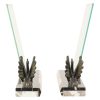 Set Grote Marmeren Art Deco Fotolijsten met Vogels Jaren 30