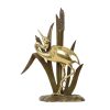 Mid Century Messing Beeldje Reiger Gepatineerd Metaal 32m Mid Century Messing Beeldje Reiger Gepatineerd Metaal 32m