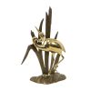 Mid Century Messing Beeldje Reiger Gepatineerd Metaal 32m Mid Century Messing Beeldje Reiger Gepatineerd Metaal 32m