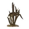 Mid Century Messing Beeldje Reiger Gepatineerd Metaal 32m Mid Century Messing Beeldje Reiger Gepatineerd Metaal 32m