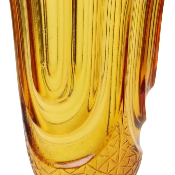 Amberkleurige Art Deco Vaas Luxor Scailmont Henri Heemskerk