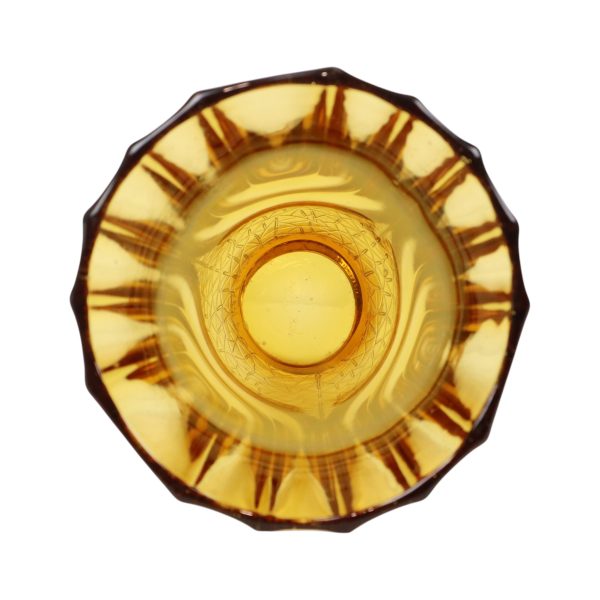 Amberkleurige Art Deco Vaas Luxor Scailmont Henri Heemskerk