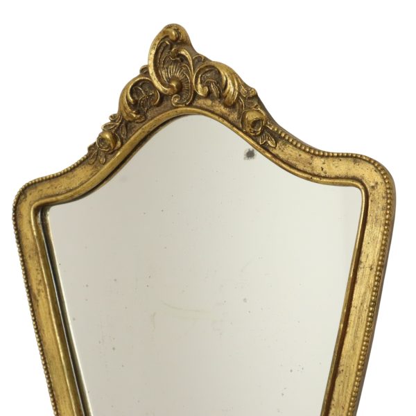 Kleine Franse Kuifspiegel Bladgoud Verguld Barok Stijl 44,5cm