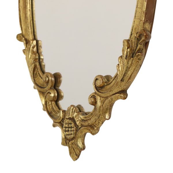 Franse Bladgoud Vergulde Kuifspiegel Barok Stijl 60cm