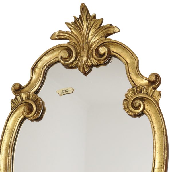 Franse Bladgoud Vergulde Kuifspiegel Barok Stijl 60cm
