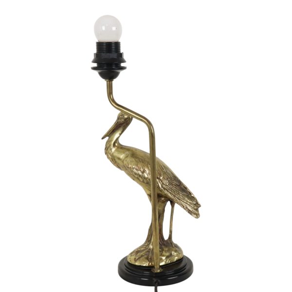 Vintage Gouden Ooievaar Lamp Hollywood Regency 40cm Vintage Gouden Ooievaar Lamp Hollywood Regency 40cm
