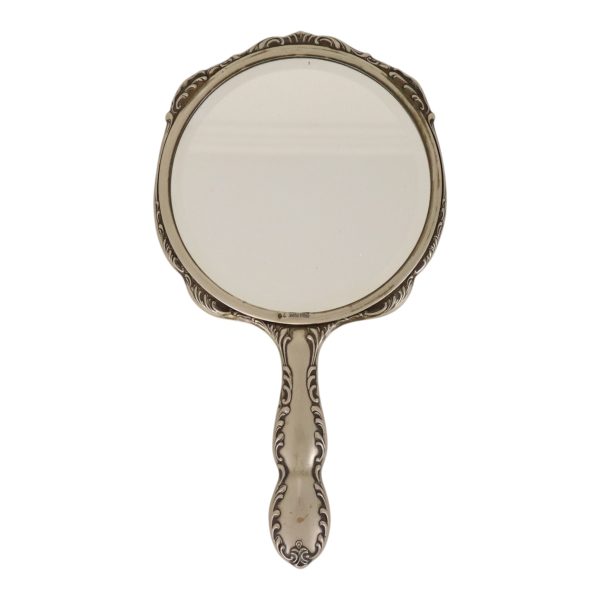 Art Nouveau Stijl Handspiegel Metal Blanc Frankrijk Art Nouveau Stijl Handspiegel Metal Blanc Frankrijk