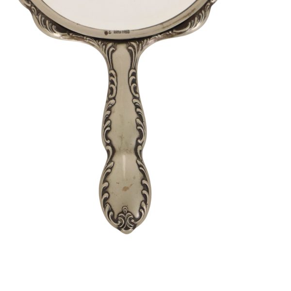 Art Nouveau Stijl Handspiegel Metal Blanc Frankrijk Art Nouveau Stijl Handspiegel Metal Blanc Frankrijk