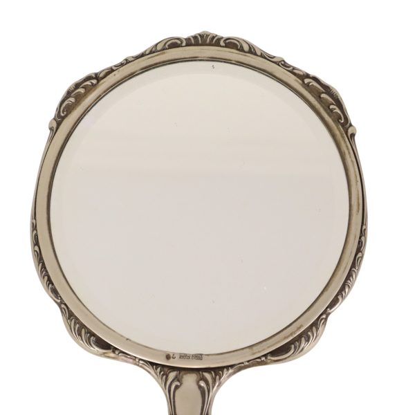 Art Nouveau Stijl Handspiegel Metal Blanc Frankrijk Art Nouveau Stijl Handspiegel Metal Blanc Frankrijk