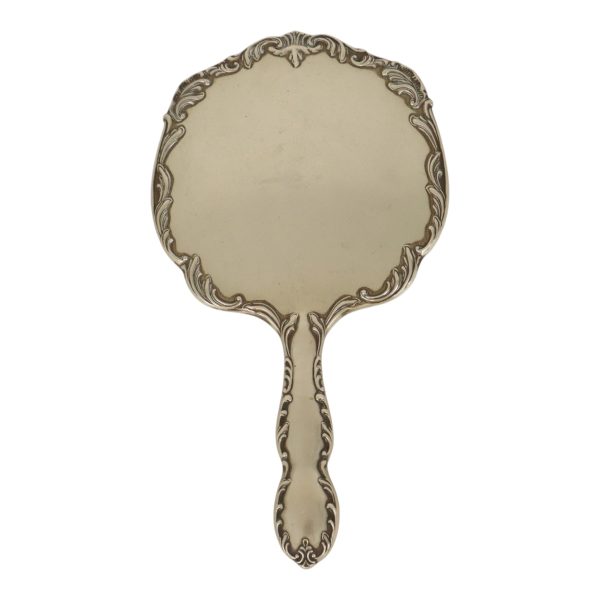 Art Nouveau Stijl Handspiegel Metal Blanc Frankrijk Art Nouveau Stijl Handspiegel Metal Blanc Frankrijk