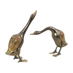 Mid-Century Metalen Eenden Ganzen Beeldjes Frankrijk