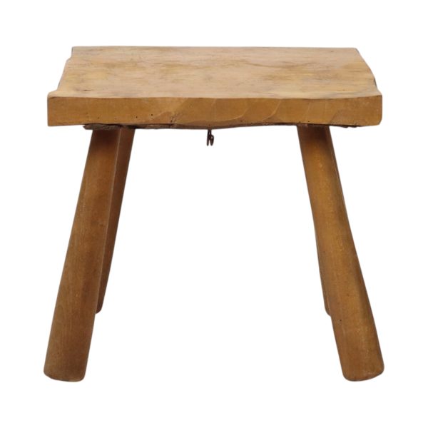 Rustieke Massief Houten Melkkruk Brutalisme Design Kruk