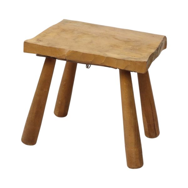 Rustieke Massief Houten Melkkruk Brutalisme Design Kruk