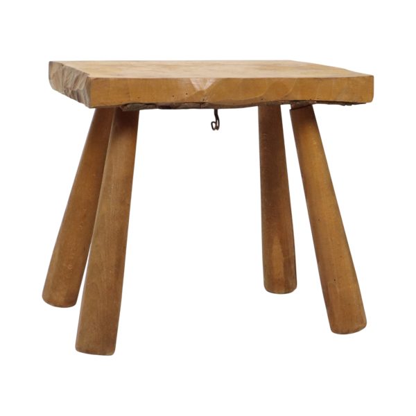 Rustieke Massief Houten Melkkruk Brutalisme Design Kruk