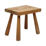 Rustieke Massief Houten Melkkruk Brutalisme Design Kruk